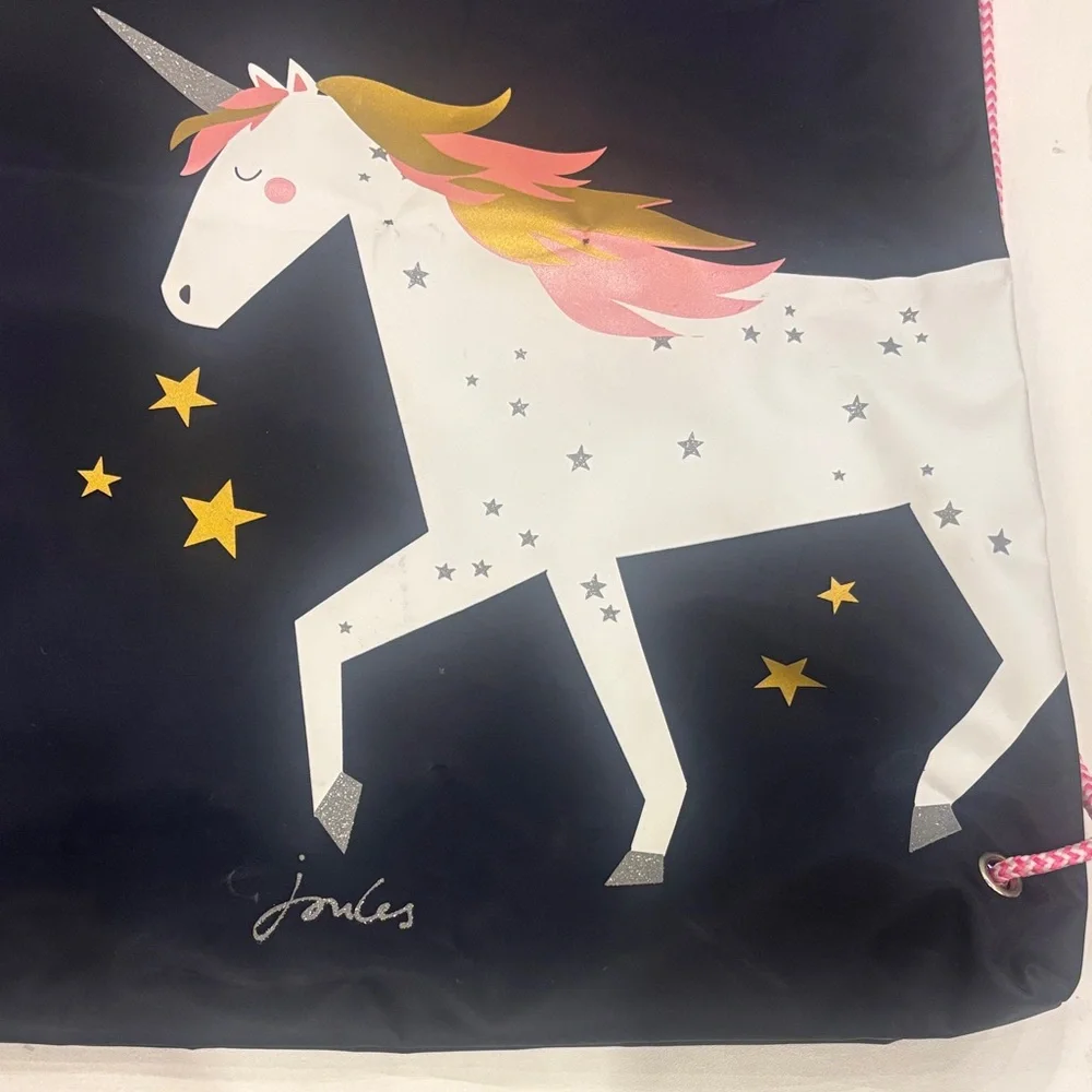 Joules Starry Unicorn Drawstring Bag